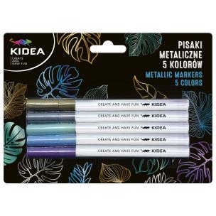 Pisaki metaliczne 5 kolorów KIDEA. Wydawca: Derform. Multiszop.pl Opakowanie Pisaki metaliczne 5 kolorów KIDEA