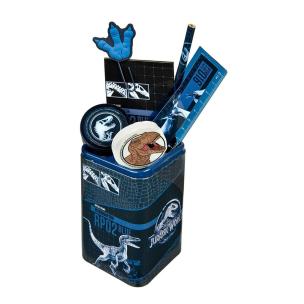 Pojemnik z przyborami szkolnymi 7 el. Dinozaury. Wydawca: Cass Film. Multiszop.pl Opakowanie Pojemnik z przyborami szkolnymi 7 el. Dinozaury