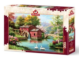 Opakowanie Puzzle 1000 Czerwony stary młyn