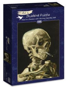 Opakowanie Puzzle 1000 Głowa szkieletu z płonącym papierosem