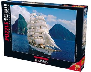 Opakowanie Puzzle 1000 Statek na morzu