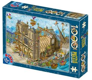 Opakowanie Puzzle 1000 Szaleństwo budowa Katedry Notre-Damme