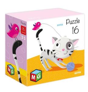 Puzzle 16 Kotek. Wydawca: MULTIGRA. Multiszop.pl Opakowanie Puzzle 16 Kotek