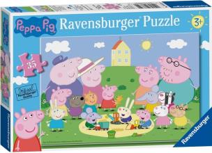Opakowanie Puzzle 35 Świnka Peppa. Piknik