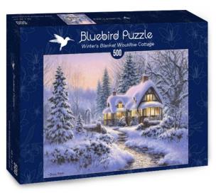 Opakowanie Puzzle 500 Piękna chatka w zimie