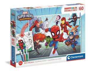 Opakowanie Puzzle 60 HappyColor Double Face Marvel Superhero