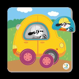 Opakowanie Puzzle Sorter mini 5 elementów Samochód DOP300349