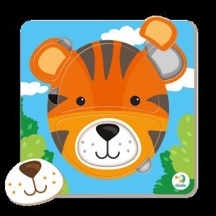 Opakowanie Puzzle Sorter mini 5 elementów Tygrys DOP300351