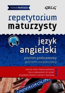 Okładka książki Repetytorium maturzysty Język angielski Poziom podstawowy Poziom rozszerzony + CD