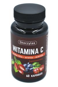 Zdjęcie produktu Skoczylas Witamina C trio dzika róża + aronia + acerola 60kaps