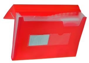 Opakowanie Teczka harmonijkowa z gumką nar. A4 czerw. BT621-C