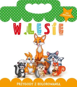 Okładka książki W lesie. Przygody z kolorowanką