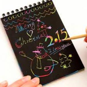 Opakowanie Wydrapywanka tęczowa 13x18cm z wzorami, 8 arkuszy