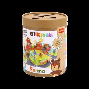 Opakowanie Zabawka drewniana O!Klocki farma 61504