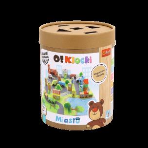 Opakowanie Zabawka drewniana O!Klocki miasto 61503