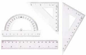 Okładka książki Zestaw geometryczny, linijka 15 cm