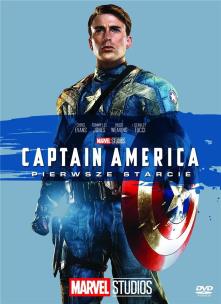 Captain America. Pierwsze starcie DVD. Autor: Johnston Joe. Multiszop.pl Okładka książki Captain America. Pierwsze starcie DVD