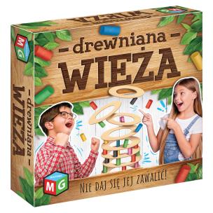 Drewniana wieża. Wydawca: MULTIGRA. Multiszop.pl Opakowanie Drewniana wieża