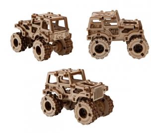 Opakowanie Drewniane puzzle 3D. Monster Truck 1