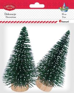 Opakowanie Drzewka plastikowe choinki zielone 2szt