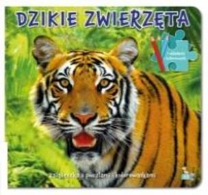 Okładka książki Dzikie zwierzęta. Książeczka z puzzlami i kolor.