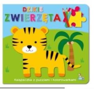 Okładka książki Dzikie zwierzęta. Poznaję, koloruję, układam
