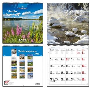 Opakowanie Kalendarz 2022 30x30 13 planszowy PL. Krajobrazy