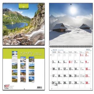 Opakowanie Kalendarz 2022 30x30 13 planszowy Tatry