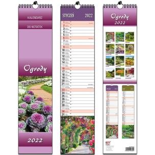 Opakowanie Kalendarz 2022 paskowy 13 planszowy Ogrody