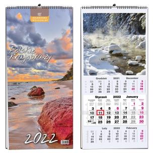 Opakowanie Kalendarz 2022 trójdzielny 13 planszowy PL Pejzaże