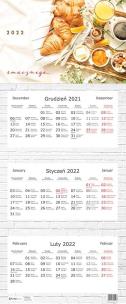Opakowanie Kalendarz 2022 trójdzielny Smacznego