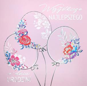 Opakowanie Karnet KW TŁ Balony glamour