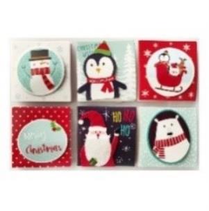 Opakowanie Karnety samoprzylepne do podpisywania prezentów / 12 szt. Zima