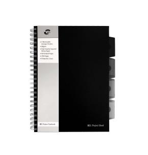 Opakowanie Kołozeszyt PUKKA BLACK B5 PROJECT BOOK czarny, kratka