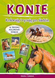 Okładka książki Konie. Koloruję i rysuję po śladzie