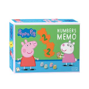 Memory dla dzieci Gra Pamięciowa Liczby Peppa. Wydawca: Barbo Toys. Multiszop.pl Opakowanie Memory dla dzieci Gra Pamięciowa Liczby Peppa
