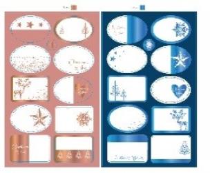 Opakowanie Naklejki do podpisywania prezentów / 2 arkusze