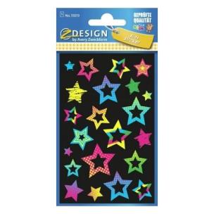 Opakowanie Naklejki foliowe NEONowe - gwiazdy
