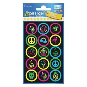 Opakowanie Naklejki foliowe NEONowe - symbole