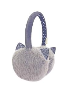 Opakowanie Nauszniki futrzane szare ze srebrnymi uszami