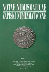 Okładka książki Notae Numismaticae. Zapiski Numizmatyczne T.9