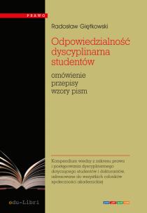 Okładka książki Odpowiedzialność dyscyplinarna studentów