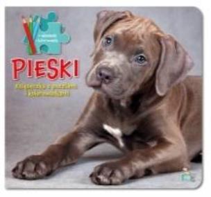 Okładka książki Pieski. Książeczka z puzzlami i kolorowankami