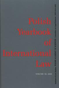 Opakowanie Polish Yearbook of International Law Tom XL