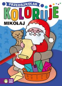Okładka książki Przedszkolak koloruje. Mikołaj