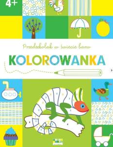 Okładka książki Przedszkolak w świecie barw. Kolorowanka 4+