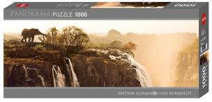 Opakowanie Puzzle 1000 Afryka, Zambia, Słoń przy wodopoju