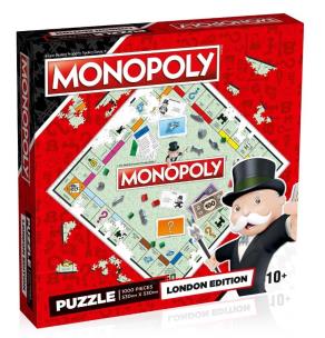 Puzzle 1000 Monopoly Board London. Wydawca: Winning Moves. Multiszop.pl Opakowanie Puzzle 1000 Monopoly Board London