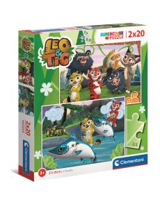 Opakowanie Puzzle 2x20 Super Kolor Leo i Tig