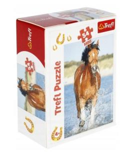 Puzzle 54 mini Świat koni 1 TREFL. Wydawca: Trefl. Multiszop.pl Opakowanie Puzzle 54 mini Świat koni 1 TREFL